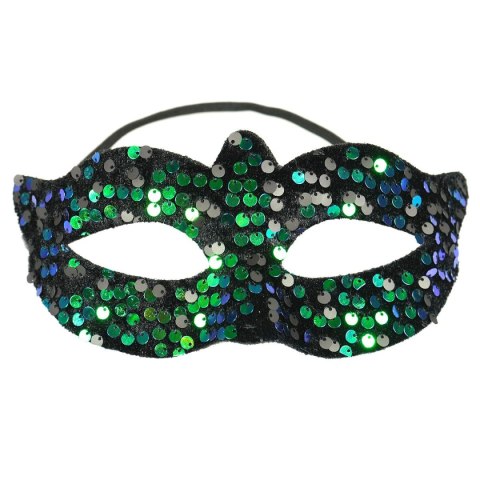 Maska wenecka z cekinami - ciemna Arpex (KM2585C-2592) Arpex