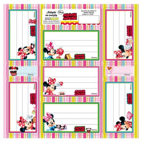 Naklejka na zeszyt Myszka Minnie [mm:] 165x165 Derform (NNZMM) Derform