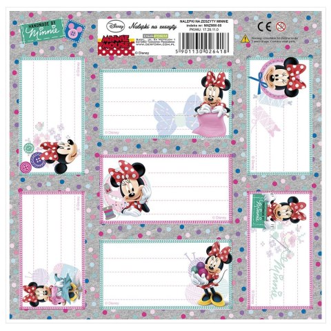 Naklejka na zeszyt Myszka Minnie [mm:] 165x165 Derform (NNZMM) Derform