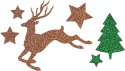 Naklejka (nalepka) Craft-Fun Series Choinki, renifery, gwiazdki Titanum (22LJ1202) Titanum