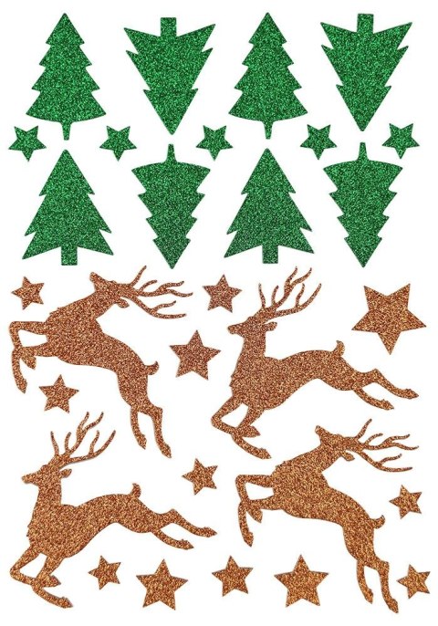 Naklejka (nalepka) Craft-Fun Series Choinki, renifery, gwiazdki Titanum (22LJ1202) Titanum