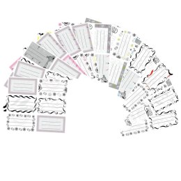 Naklejka (nalepka) monochrome na zeszyt op 25szt Ev-corp (2401) Ev-corp