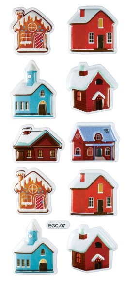 Naklejki świąteczne Craft-Fun Series Boże Narodzenie Domki Titanum (EGC-07) Titanum