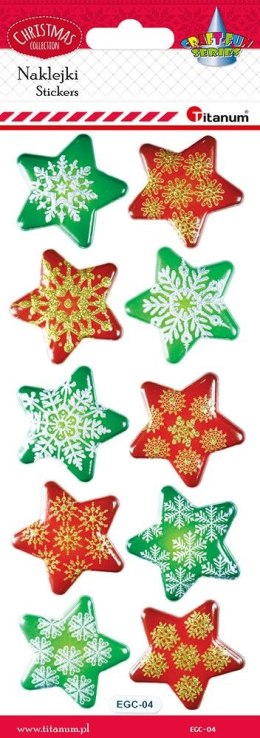 Naklejki świąteczne Craft-Fun Series Boże Narodzenie Gwiazdki Titanum (EGC-04) Titanum