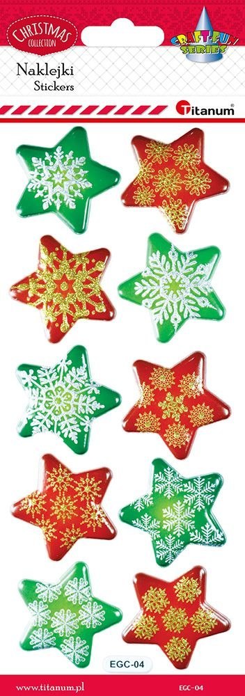 Naklejki świąteczne Craft-Fun Series Boże Narodzenie Gwiazdki Titanum (EGC-04) Titanum