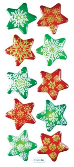 Naklejki świąteczne Craft-Fun Series Boże Narodzenie Gwiazdki Titanum (EGC-04) Titanum