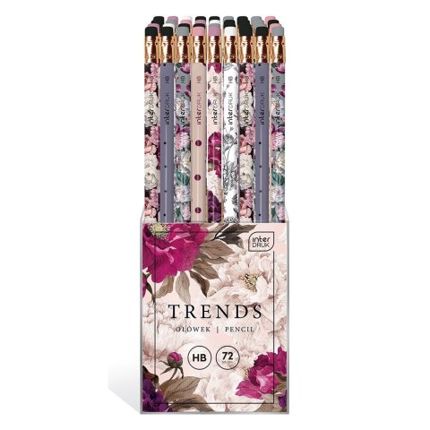 Ołówek TRENDS z gumką 5902277100016 HB Interdruk Interdruk
