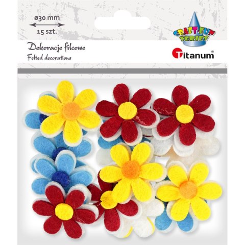 Ozdoba filcowa Craft-Fun Series kwiatki Titanum (20HY0402-24) Titanum