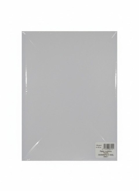 Papier ozdobny (wizytówkowy) A4 pearl siamentowa biel biały 135g Galeria Papieru (206211) Galeria Papieru