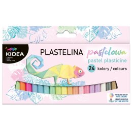 Plastelina 24 kol. Pastelowa mix 200g Kidea (PP24KA) Kidea