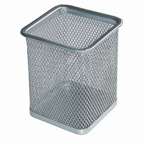 Pojemnik na długopisy Office srebrny metal Starpak (185243) Starpak