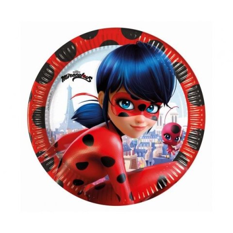 Talerz jednorazowy Miracoulous 20 cm, 8 szt. papier śr. 19mm 8 szt Godan (91344) Godan