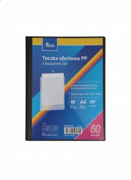 Teczka kartonowa na suwak 40 koszulek A4 czarny Tetis (BT630-V/60/) Tetis