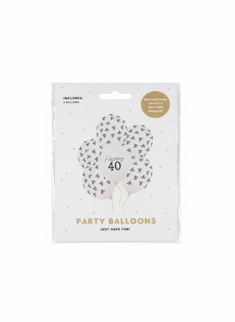 Balon gumowy 40, Pastel Off-white biały 300mm Partydeco (SB14P-440-008Z-6) Partydeco