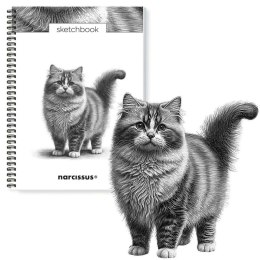 Blok artystyczny szkicownik kot A4 120g 50k Narcissus Narcissus