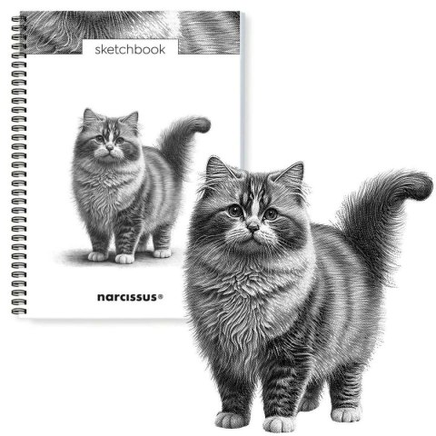 Blok artystyczny szkicownik kot A4 120g 50k Narcissus Narcissus