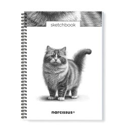 Blok artystyczny szkicownik kot A4 120g 50k Narcissus Narcissus