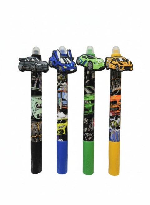 Długopis wymazywalny CARS 450010-U wkład niebieski 0,5mm Cresco (Z GUMKĄ) Cresco