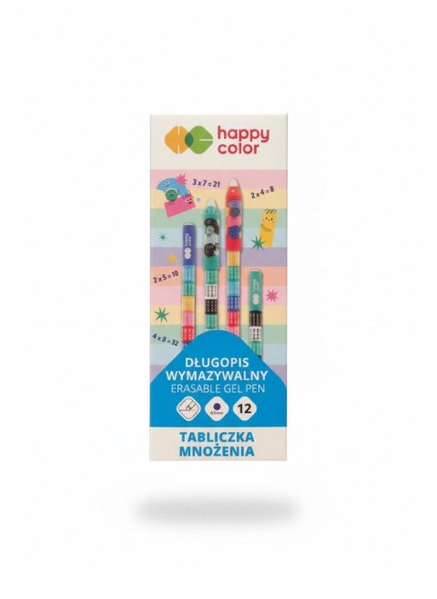 Długopis wymazywalny tabliczka mnożenia HA 4120 02TM-3 wkład niebieski 0,5mm Happy Color Happy Color