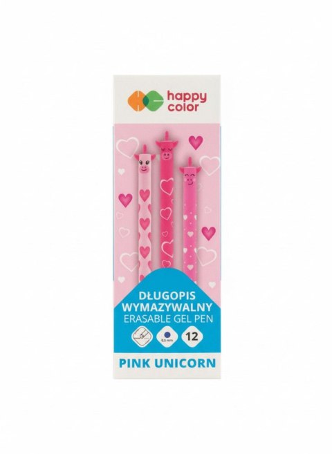 Długopis wymazywalny wymazywalny HA 4120 01PU-3 wkład niebieski 0,5mm Happy Color Happy Color