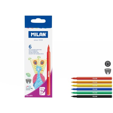 Flamaster 6 kol. Milan (06F6) Milan