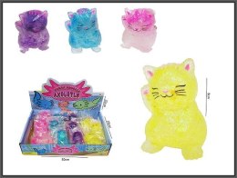 Gniotek Kotek brokatowy do ściskania 8cm 4-kolory Hipo (HPB03) Hipo