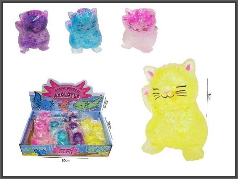 Gniotek Kotek brokatowy do ściskania 8cm 4-kolory Hipo (HPB03) Hipo