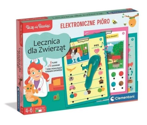 Gra edukacyjna Mówiące Pióro 500 Pytań - Lecznica dla zwięrząt Clementoni (50389) Clementoni