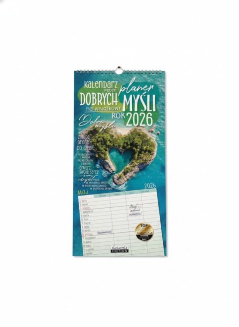 Kalendarz ścienny planer DOBRYCH MYŚLI 450mm x 210mm Kukartka (KALP) Kukartka