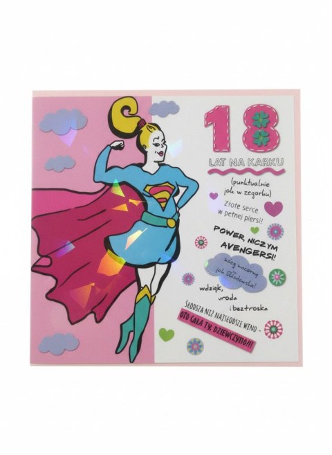 Kartka składana kw KARNET KW Hologram 18 SUPERMENKA Henry (5907465665032) Henry