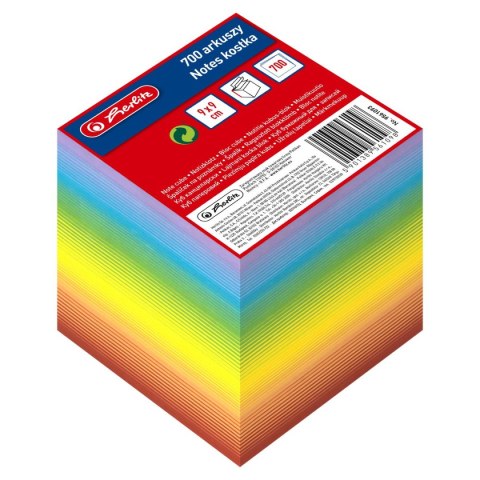 Kostka papierowa big rainbow 9561093 mix [mm:] 90x90 Herlitz (300022464) Herlitz