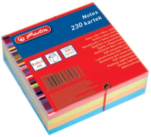 Kostka papierowa klejona Herlitz mix 80x80x30 (9561564) Herlitz