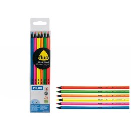 Kredki ołówkowe Fluo 6 kol. Milan (752306) Milan