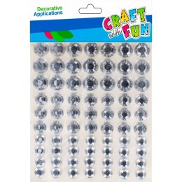 Kryształki Samoprzylepne Diament srebrne Craft With Fun (501436) Craft With Fun