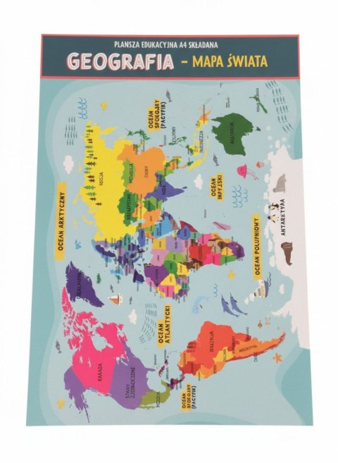 Książeczka edukacyjna KARTA EDUKACYJNA GEOGRAFIA ŚWIAT Henry (5905701489879) Henry