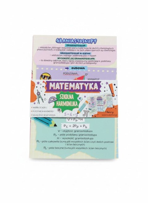 Książeczka edukacyjna Ściąga harmonijka Matematyka ostrosłupy i granisatosłupy Henry (5905701489190) Henry
