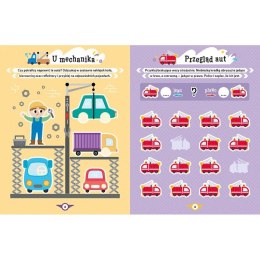 Książka dla dzieci Pojazdy. Aktywizujące zadania z naklejkami 3D Aksjomat Aksjomat