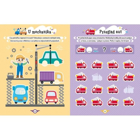 Książka dla dzieci Pojazdy. Aktywizujące zadania z naklejkami 3D Aksjomat Aksjomat