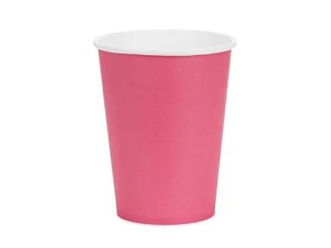 Kubek jednorazowy ciemny róż papier 250ml Partydeco (KPP90-006-EU1) Partydeco