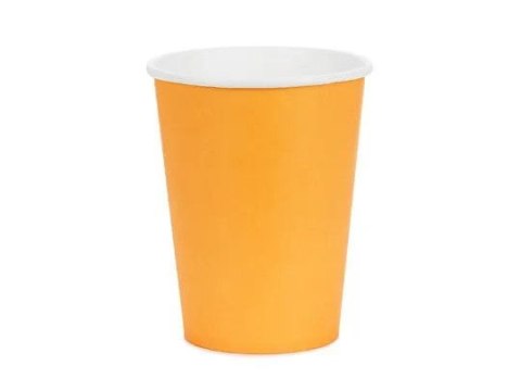 Kubek jednorazowy pomarańczowy papier 250ml Partydeco (KPP90-005J-EU1) Partydeco