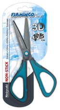 Nożyczki teflonowe czarne ostrze 3D 17,5cm Flamingo (FL055525) Flamingo