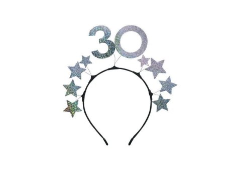 Opaska z gwiazdkami 30 urodziny Partydeco (OP48) Partydeco