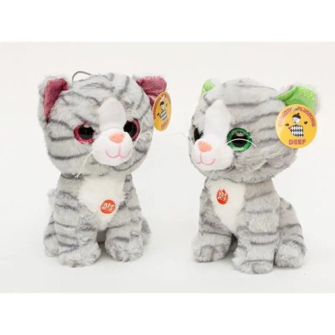 Pluszak kot siedzący pręgowany z dźwiękiem [mm:] 180 Deef (04205) Deef