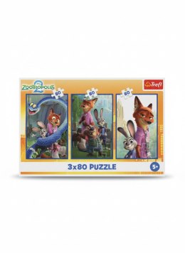 Puzzle Zootopia 3x80 3x80 el. Trefl (34897) Trefl