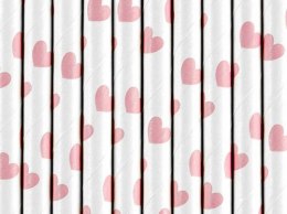 Słomka papierowe, j. róż, 19,5cm 10 szt Partydeco (SPP7-081J) Partydeco