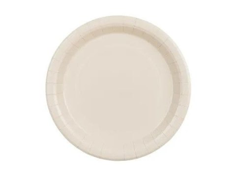 Talerz jednorazowy beżowe papier śr. 230mm 6 szt Partydeco (TPP102-013) Partydeco