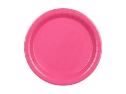 Talerz jednorazowy ciemny róż papier śr. 230mm 6 szt Partydeco (TPP102-006) Partydeco