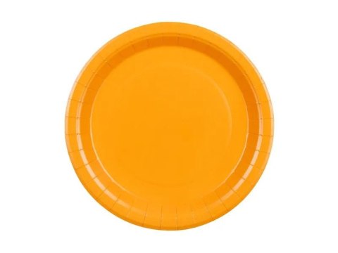 Talerz jednorazowy pomarańczowe papier śr. 230mm 6 szt Partydeco (TPP102-005J) Partydeco