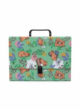 Teczka kartonowa na klips KAPIBARA ŁĄKA t0120 Z RĄCZKĄ A4 mix Penmate (TT9231) Penmate