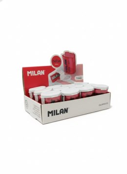 Temperówka biała/czerwony bok metalowo-plastikowy Milan (20141212) Milan